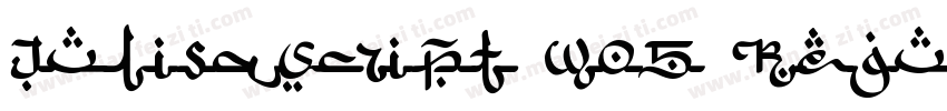 JulisaScript W05 Regular字体转换